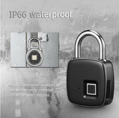 Fingerprint padlock smart lock anti-theft door lock outdoor door padlock luggage lock fingerprint padlock.