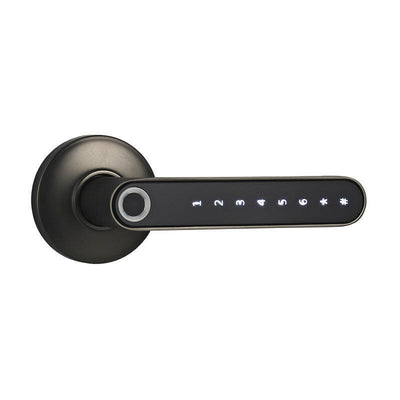 Smart Lock Fingerprint Password Electric Digital Lock  Alloy Keyless Security Door Handle For Home.