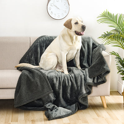 Flannel Cotton Wool Sherpa Thick Pet Blanket Dog Kennel.