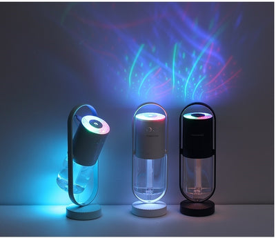 Magic Shadow USB Air Humidifier For Home With Projection Night Lights Ultrasonic Car Mist Maker Mini Office Air Purifier.