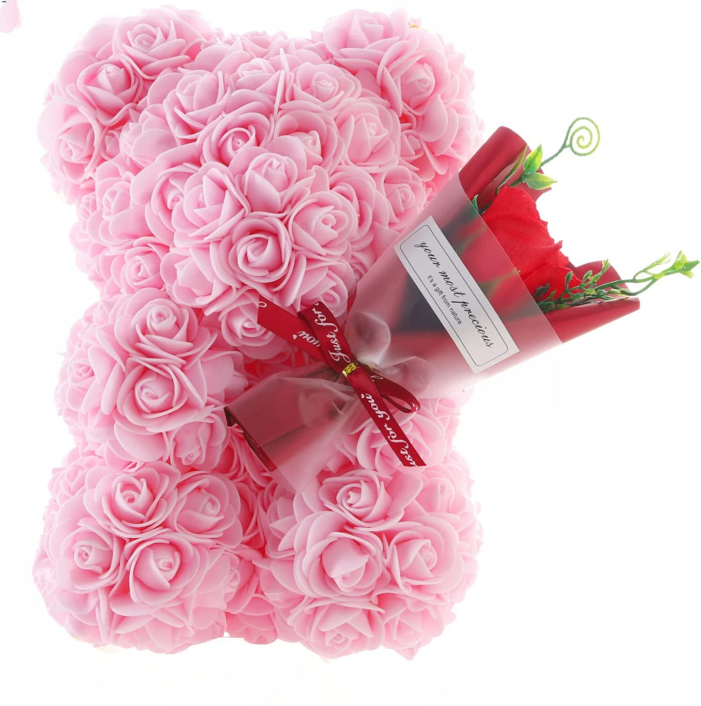 Rose Bear Preserved Fresh Flower Valentine's Day Birthday Gift.