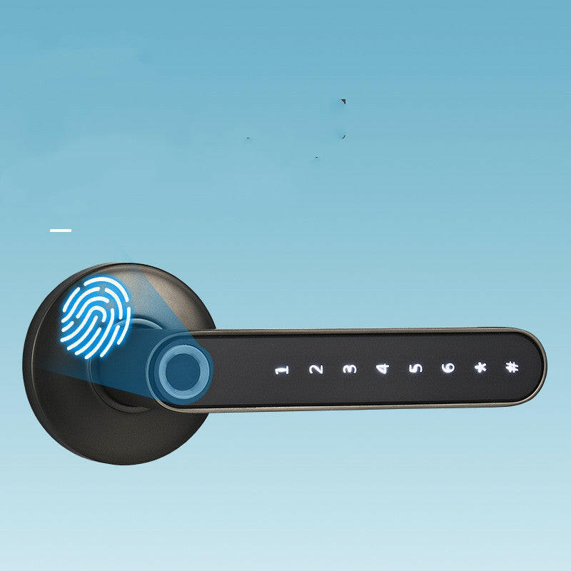 Smart Lock Fingerprint Password Electric Digital Lock  Alloy Keyless Security Door Handle For Home.