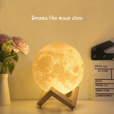 3D Printing Moon Night Table Lamp Chinese Valentine's Day Gift.