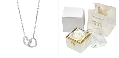 Rotating Soap Flower Rose Gift Box Creative Rotating Rose Jewelry Packaging Box Valentine's Day Gift For Women.